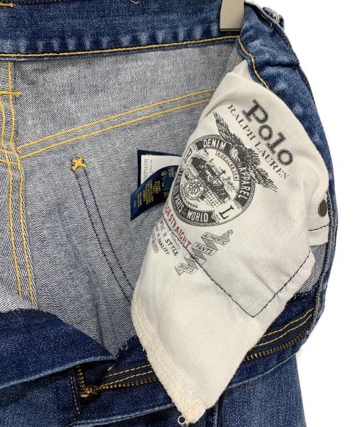 POLO RALPH LAUREN（ポロ・ラルフローレン）POLO RALPH LAUREN (ポロ・ラルフローレン) クラッシュ加工デニムパンツ ブルー サイズ:29の古着・服飾アイテム