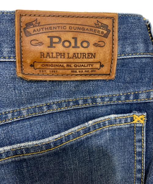 POLO RALPH LAUREN（ポロ・ラルフローレン）POLO RALPH LAUREN (ポロ・ラルフローレン) クラッシュ加工デニムパンツ ブルー サイズ:29の古着・服飾アイテム