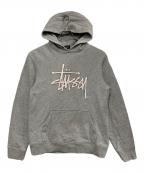 stussyステューシー）の古着「プルオーバーパーカー」｜グレー