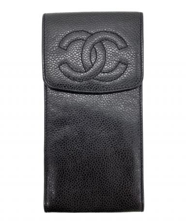 新品未使用　CHANEL キルティング　ブラック メガネケース 中古・古着通販】CHANEL (シャネル) メガネケース ブラック｜ブランド