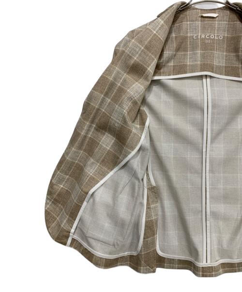 CIRCOLO 1901（チルコロ1901）Circolo 1901 (チルコロ1901) テーラードジャケット ブラウン サイズ:Lの古着・服飾アイテム
