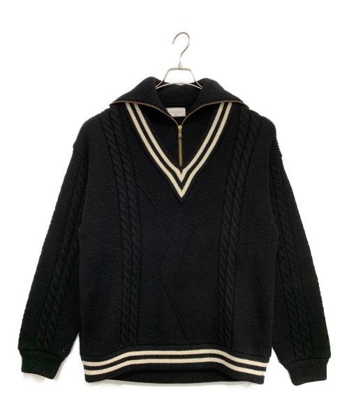 taupe（トープ）taupe (トープ) 厚手ニット ブラック サイズ:01の古着・服飾アイテム