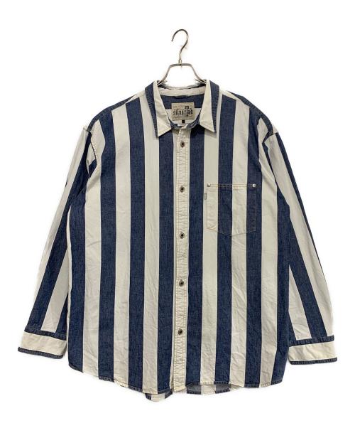 SILVERTAB（シルバータブ）SILVERTAB (シルバータブ) 長袖シャツ ホワイト×ブルー サイズ:Lの古着・服飾アイテム