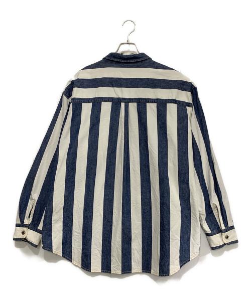 SILVERTAB（シルバータブ）SILVERTAB (シルバータブ) 長袖シャツ ホワイト×ブルー サイズ:Lの古着・服飾アイテム