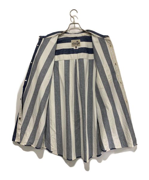 SILVERTAB（シルバータブ）SILVERTAB (シルバータブ) 長袖シャツ ホワイト×ブルー サイズ:Lの古着・服飾アイテム
