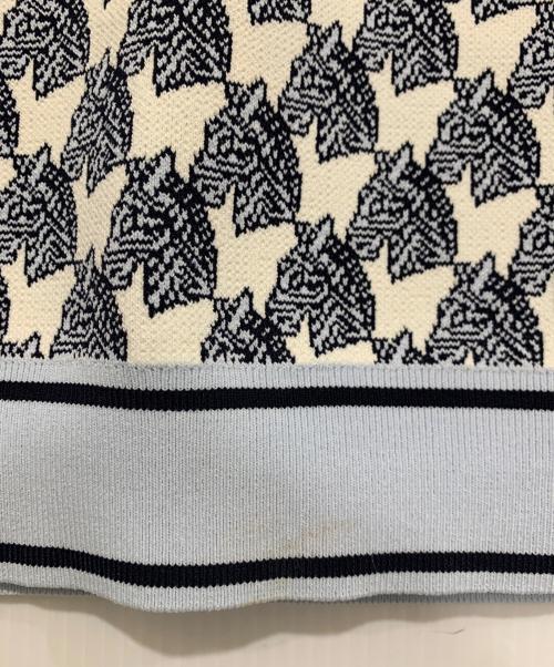 TORY BURCH（トリーバーチ）TORY BURCH (トリーバーチ) ニットベスト ホワイト×スカイブルー サイズ:Mの古着・服飾アイテム