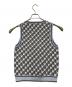 TORY BURCH (トリーバーチ) ニットベスト ホワイト×スカイブルー サイズ:M：6000円