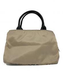 BURBERRY BLUE LABEL（バーバリー ブルー レーベル）の古着「ノヴァチェック切替ナイロンハンドバッグ」｜ベージュ