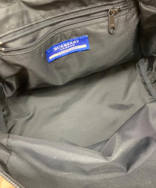 BURBERRY BLUE LABEL（バーバリー ブルー レーベル）BURBERRY BLUE LABEL (バーバリー ブルー レーベル) ノヴァチェック切替ナイロンハンドバッグ ベージュの古着・服飾アイテム