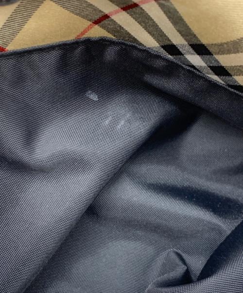 BURBERRY BLUE LABEL（バーバリー ブルー レーベル）BURBERRY BLUE LABEL (バーバリー ブルー レーベル) ノヴァチェック切替ナイロンハンドバッグ ベージュの古着・服飾アイテム