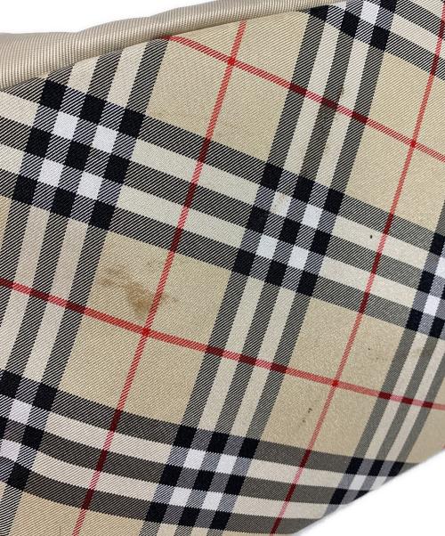 BURBERRY BLUE LABEL（バーバリー ブルー レーベル）BURBERRY BLUE LABEL (バーバリー ブルー レーベル) ノヴァチェック切替ナイロンハンドバッグ ベージュの古着・服飾アイテム