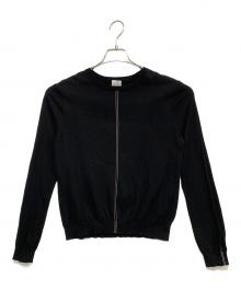 PAUL SMITH（ポールスミス）の古着「アーティストストライプクルーネックニット」｜ブラック