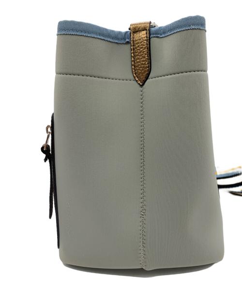 A.D.M.J.（エーディーエムジェイ）A.D.M.J. (エーディーエムジェイ) バケット ショルダーバッグ グレー×ライトグリーンの古着・服飾アイテム