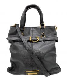 BURBERRY（バーバリー）の古着「レザー2WAYバッグ」｜ブラック