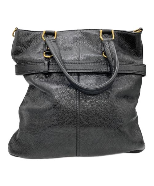 BURBERRY（バーバリー）BURBERRY (バーバリー) レザー2WAYバッグ ブラックの古着・服飾アイテム