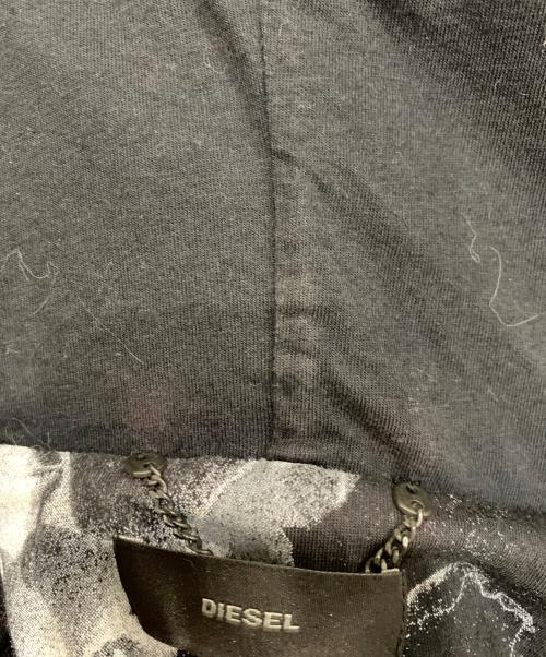DIESEL（ディーゼル）DIESEL (ディーゼル) ラムレザースリーブジップパーカー ブラック サイズ:Sの古着・服飾アイテム