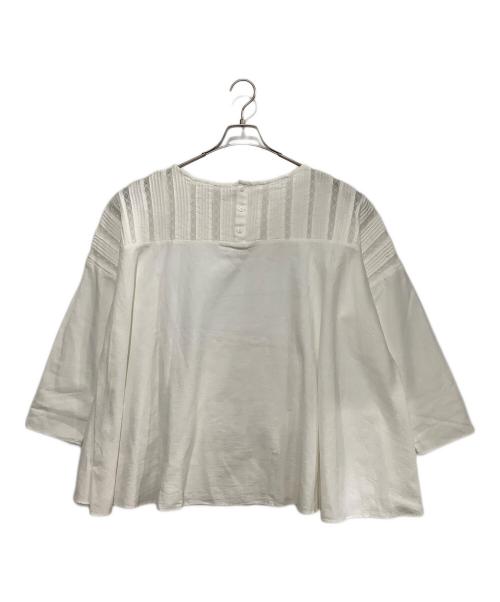 BEARDSLEY（ビアズリー）BEARDSLEY (ビアズリー) 長袖ブラウス ホワイト サイズ:FREEの古着・服飾アイテム