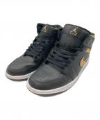 NIKEナイキ）の古着「Air Jordan 1 Mid Black/Metallic Gold」｜ブラック