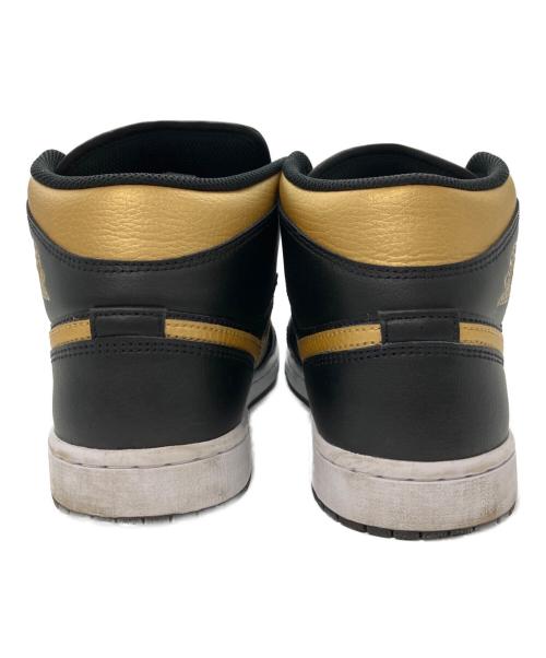NIKE（ナイキ）NIKE (ナイキ) Air Jordan 1 Mid Black/Metallic Gold ブラック サイズ:US7.5の古着・服飾アイテム