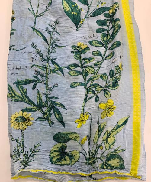 manipuri（マニプリ）manipuri (マニプリ) ウールシルクストール スカイブルーの古着・服飾アイテム