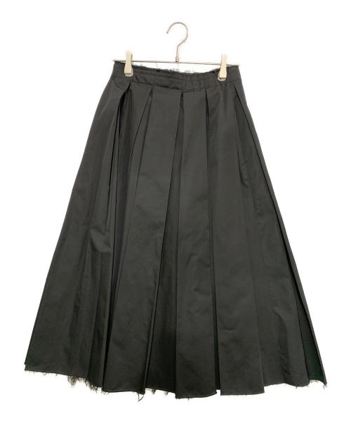 ENFOLD（エンフォルド）ENFOLD (エンフォルド) メモリーツイルプリーツスカート ブラック サイズ:36の古着・服飾アイテム