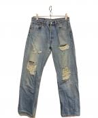 LEVI'Sリーバイス）の古着「ダメージデニムパンツ」｜インディゴ