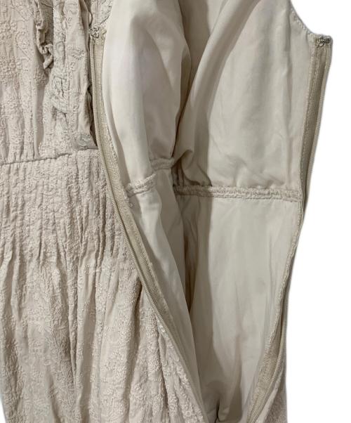 HER LIP TO（ハーリップトゥ）Her lip to (ハーリップトゥ) ノースリーブ・キャミソールワンピース ベージュ サイズ:Mの古着・服飾アイテム