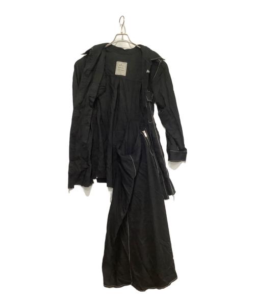 MIHARA YASUHIRO（ミハラヤスヒロ）MIHARA YASUHIRO (ミハラヤスヒロ) 長袖ワンピース ブラック サイズ:36の古着・服飾アイテム
