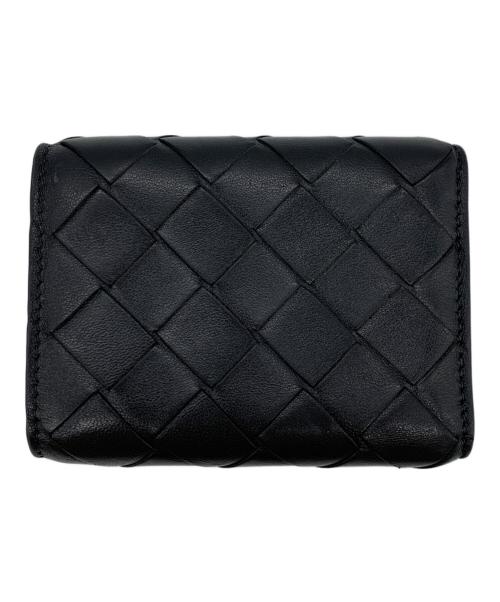 BOTTEGA VENETA（ボッテガベネタ）BOTTEGA VENETA (ボッテガベネタ) 3つ折り財布 ブラックの古着・服飾アイテム
