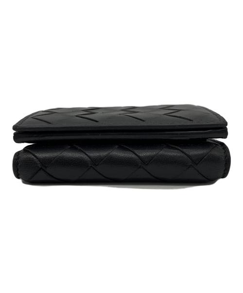 BOTTEGA VENETA（ボッテガベネタ）BOTTEGA VENETA (ボッテガベネタ) 3つ折り財布 ブラックの古着・服飾アイテム