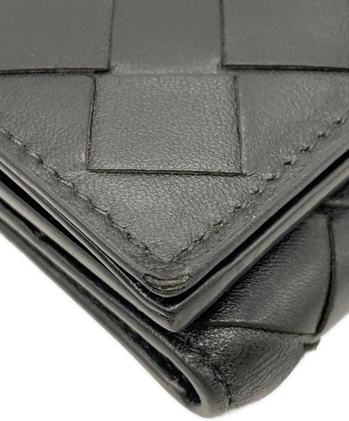 BOTTEGA VENETA（ボッテガベネタ）BOTTEGA VENETA (ボッテガベネタ) 3つ折り財布 ブラックの古着・服飾アイテム