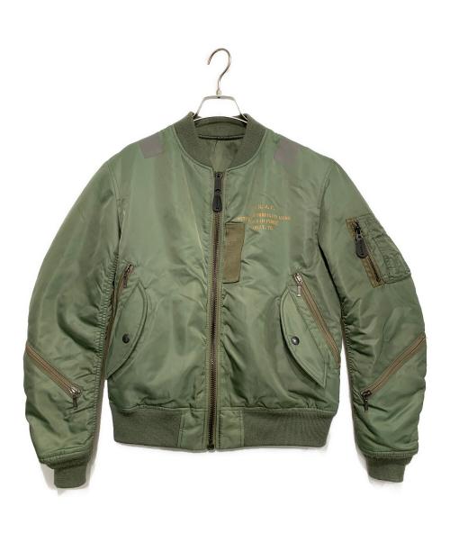 AVIREX（アヴィレックス）AVIREX (アヴィレックス) フライトジャケット グリーン サイズ:Mの古着・服飾アイテム