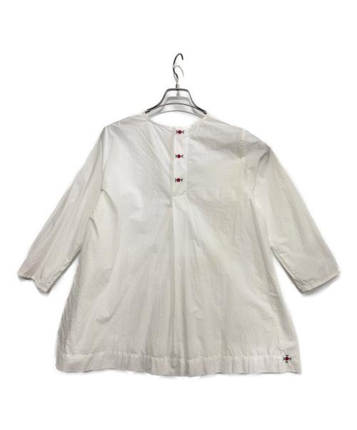 BEARDSLEY（ビアズリー）BEARDSLEY (ビアズリー) 長袖ブラウス ホワイト サイズ:FREEの古着・服飾アイテム