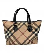 BURBERRYバーバリー）の古着「トートバッグ」｜ブラック×ベージュ