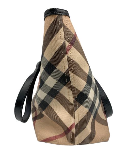 BURBERRY（バーバリー）BURBERRY (バーバリー) トートバッグ ブラック×ベージュの古着・服飾アイテム