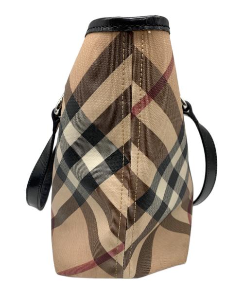 BURBERRY（バーバリー）BURBERRY (バーバリー) トートバッグ ブラック×ベージュの古着・服飾アイテム