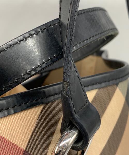 BURBERRY（バーバリー）BURBERRY (バーバリー) トートバッグ ブラック×ベージュの古着・服飾アイテム