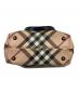 中古・古着 BURBERRY (バーバリー) トートバッグ ブラック×ベージュ：9000円