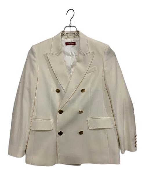 Max Mara Studio（マックスマーラ ストゥディオ）MAX MARA STUDIO (マックスマーラ ストゥディオ) ダブルジャケット ホワイト サイズ:44の古着・服飾アイテム