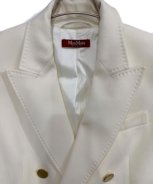 Max Mara Studio（マックスマーラ ストゥディオ）MAX MARA STUDIO (マックスマーラ ストゥディオ) ダブルジャケット ホワイト サイズ:44の古着・服飾アイテム