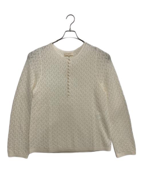 LA MAILLE SEZANE（ラ マイユ セザンヌ）LA MAILLE SEZANE (ラ マイユ セザンヌ) 薄手ニット ホワイト サイズ:XXXLの古着・服飾アイテム