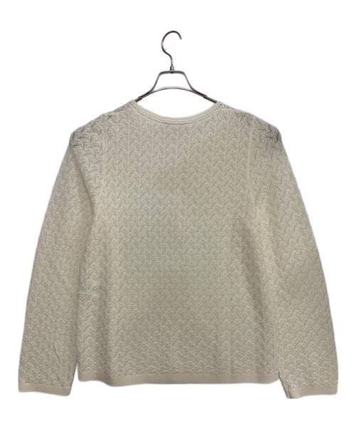 LA MAILLE SEZANE（ラ マイユ セザンヌ）LA MAILLE SEZANE (ラ マイユ セザンヌ) 薄手ニット ホワイト サイズ:XXXLの古着・服飾アイテム