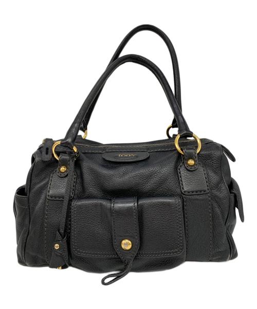TOD'S（トッズ）TOD'S (トッズ) ミニボストンバッグ ブラックの古着・服飾アイテム