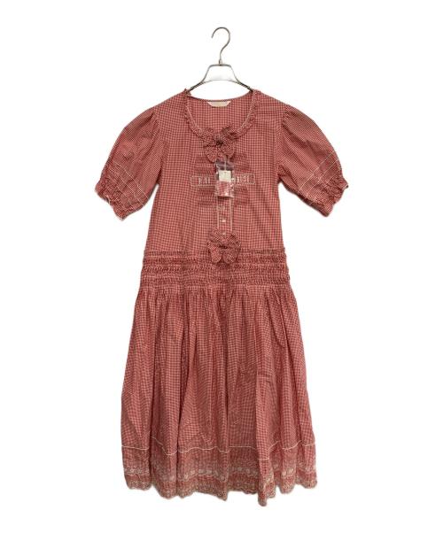 PINK HOUSE（ピンクハウス）PINK HOUSE (ピンクハウス) 半袖ワンピース レッド サイズ:不明 未使用品の古着・服飾アイテム