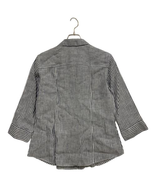 BROOKS BROTHERS（ブルックスブラザーズ）BROOKS BROTHERS (ブルックスブラザーズ) リネンシャツ グレー×ホワイト サイズ:USA8の古着・服飾アイテム
