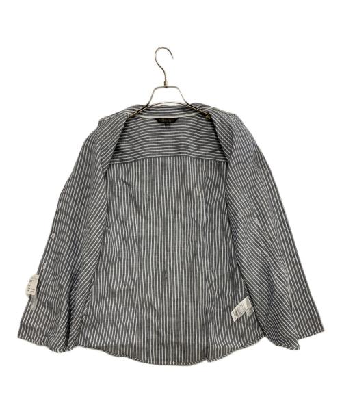 BROOKS BROTHERS（ブルックスブラザーズ）BROOKS BROTHERS (ブルックスブラザーズ) リネンシャツ グレー×ホワイト サイズ:USA8の古着・服飾アイテム