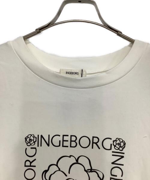 INGEBORG（インゲボルグ）INGEBORG (インゲボルグ) 長袖ワンピース ホワイト サイズ:4　11号の古着・服飾アイテム