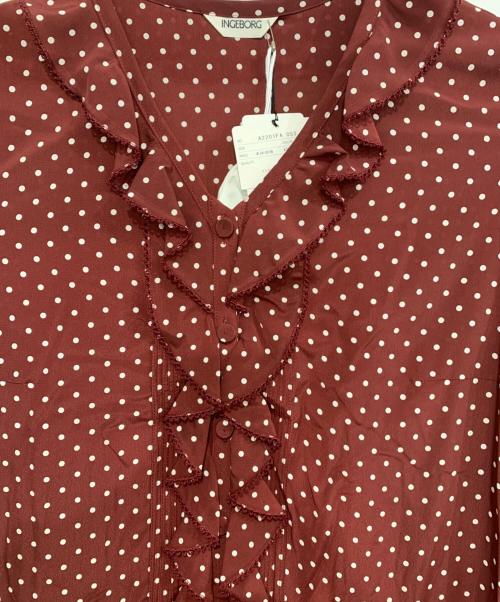 INGEBORG（インゲボルグ）INGEBORG (インゲボルグ) 長袖ワンピース エンジ サイズ:- 未使用品の古着・服飾アイテム