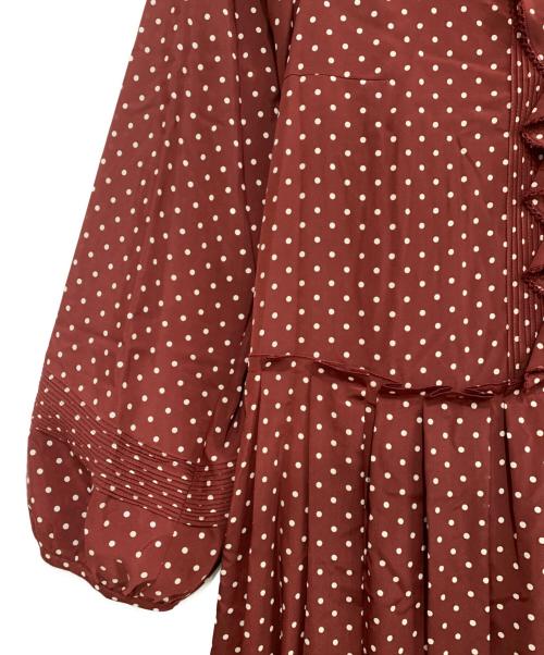 INGEBORG（インゲボルグ）INGEBORG (インゲボルグ) 長袖ワンピース エンジ サイズ:- 未使用品の古着・服飾アイテム