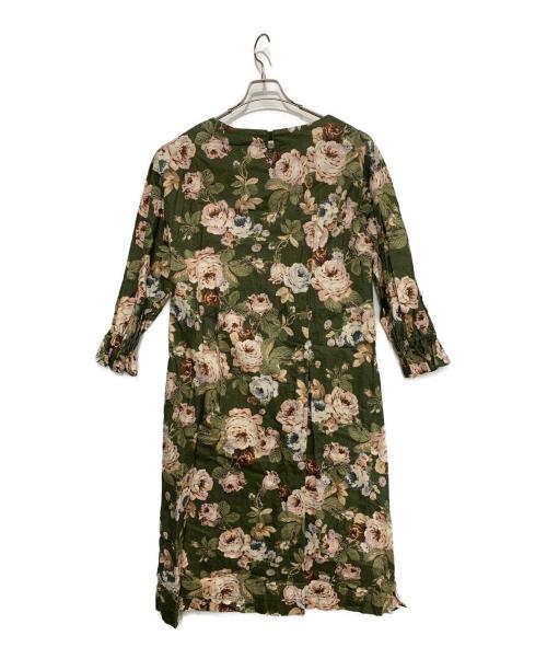 INGEBORG（インゲボルグ）INGEBORG (インゲボルグ) 長袖ワンピース 黄緑 サイズ:11号の古着・服飾アイテム
